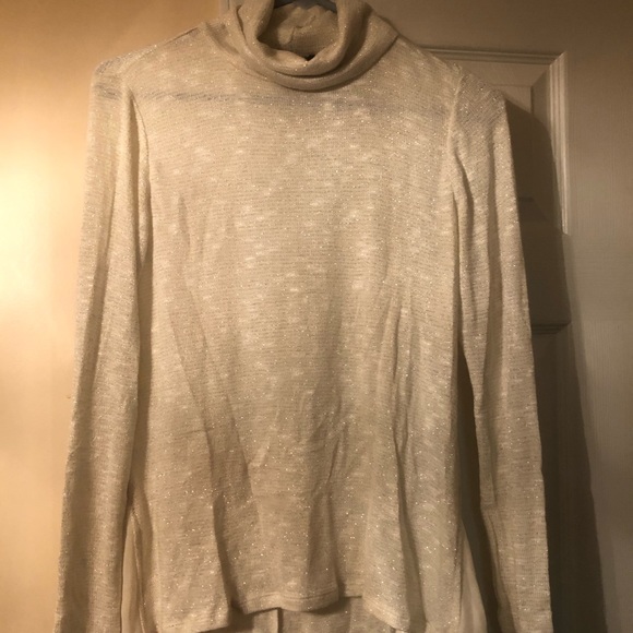 White House Black Market Semi Sheer Turtleneck - Picture 3 of 5